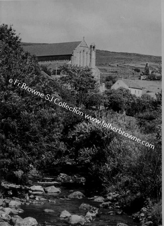 RIVER WITH CHURCH IN DISTANCE